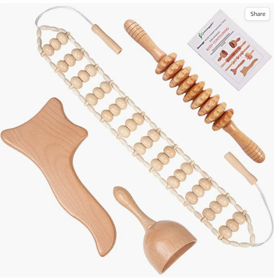 Madeteropia: Handcrafted Wooden Gua Sha & Massage Set