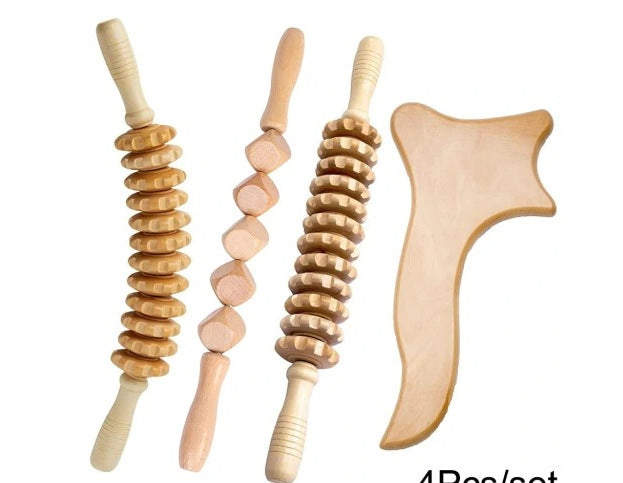 Madeteropia: Handcrafted Wooden Gua Sha & Massage Set
