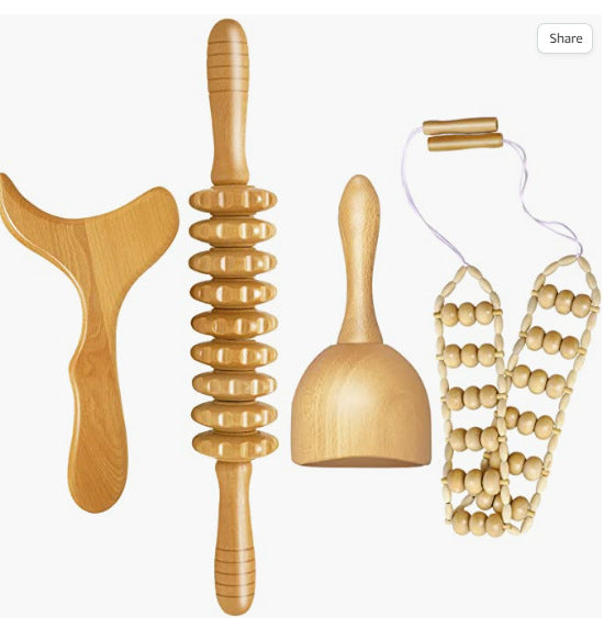 Madeteropia: Handcrafted Wooden Gua Sha & Massage Set