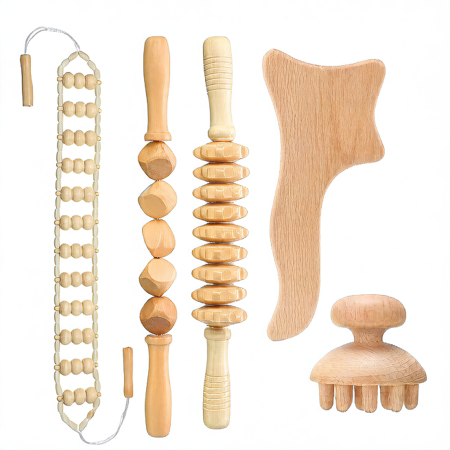 Madeteropia: Handcrafted Wooden Gua Sha & Massage Set